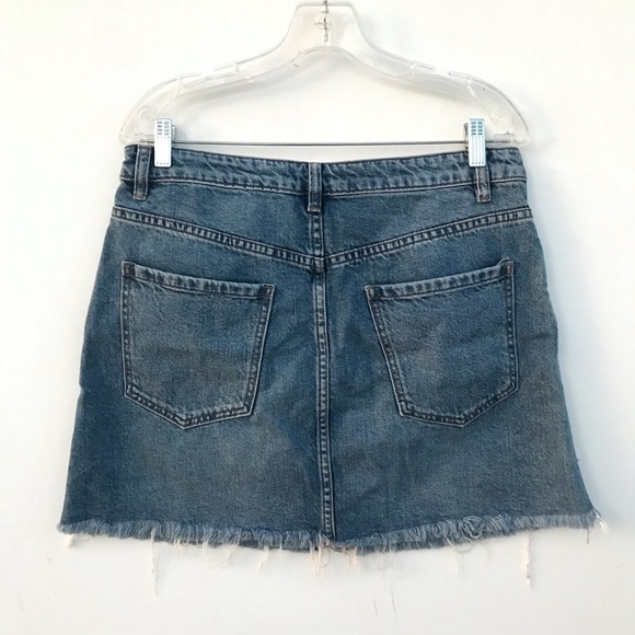 Free People Zip it Up Jean Mini Skirt - Picture 5 of 12